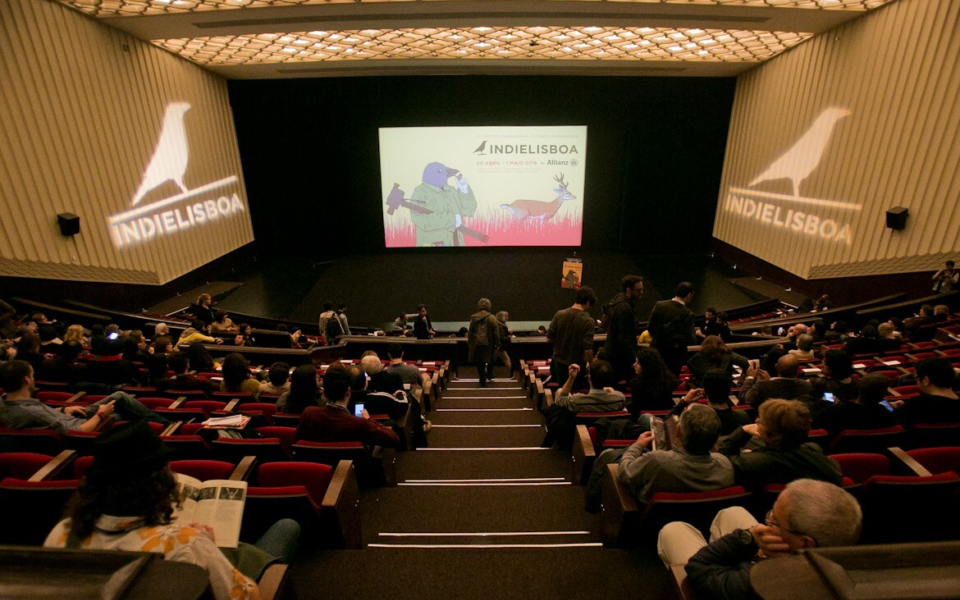 Audience seated inside the cinema during an IndieLisboa screening