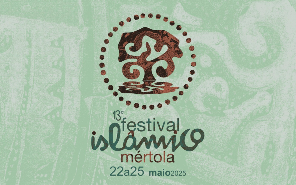 Promotional image of the 13th Islamic Festival of Mértola with official logo and dates