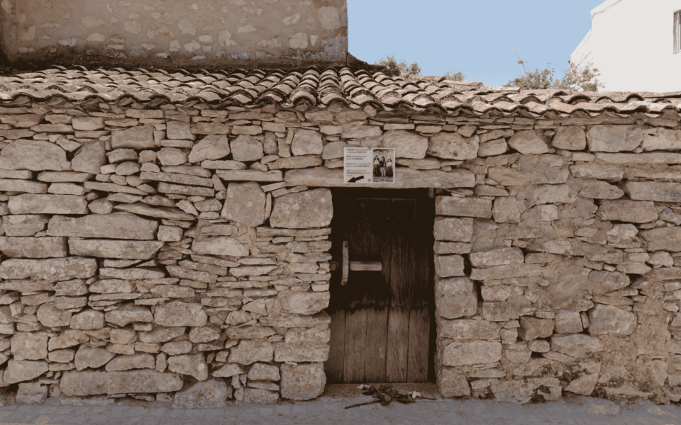 Traditional stone house in Aljustrel, Fátima, Portugal, known as the birthplace of Saint Francisco Marto, one of the three shepherd children of the Fátima apparitions.